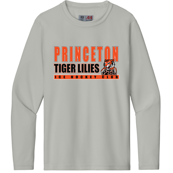Princeton Tiger Lilies Youth Cooling Performance Long Sleeve Tee