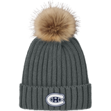 Chatham Hockey Faux Fur Pom Beanie