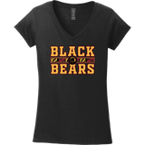 MD Jr. Black Bears Softstyle Ladies Fit V-Neck T-Shirt